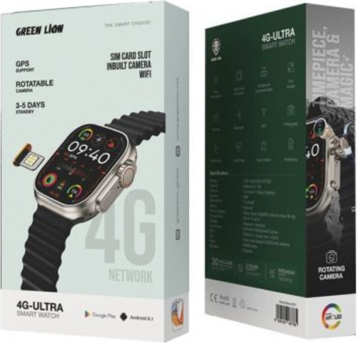 Green Lion 4G Ultra Smart Watch בצבע טיטניום