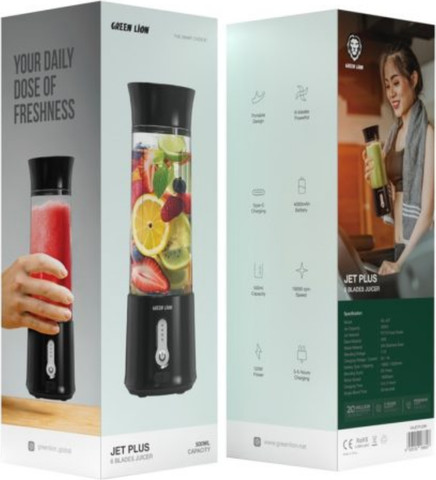 Green Lion Jet Plus Six Blades Juicer בצבע שחור