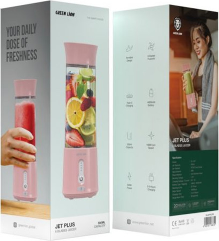 Green Lion Jet Plus Six Blades Juicer בצבע ורוד