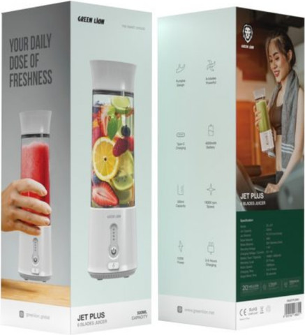 Green Lion Jet Plus Six Blades Juicer בצבע לבן