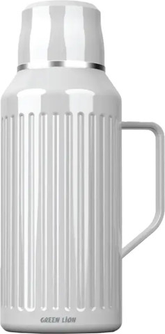 Green Lion Vintage Thermal Bottle בצבע לבן