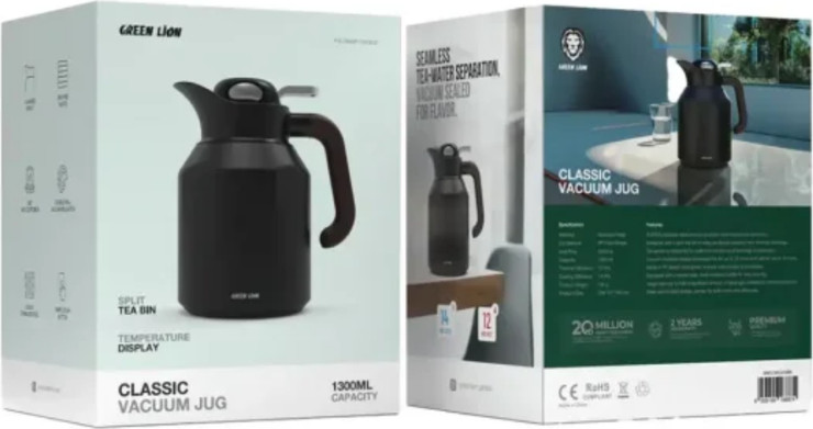 Green Lion Classic Vacuum Jug בצבע שחור