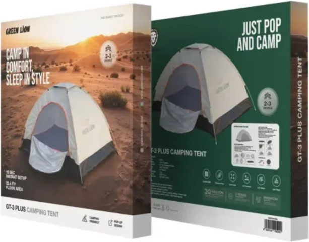 Green Lion GT3-PLUS Camping Tent בצבע בז