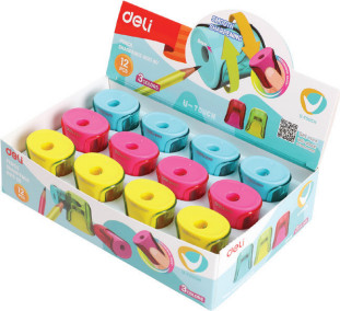 מחדד מיכל חור אחד deli 01000
