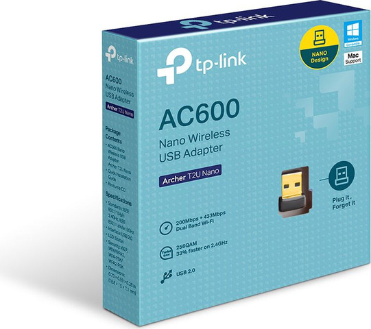 כרטיס רשת אלחוטי TP-Link AC600 Archer T2UB Nano