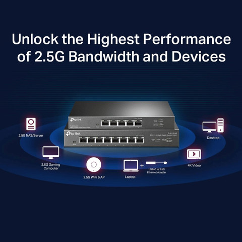 מתג TP-Link TL-SG105-M2 עם 5 יציאות