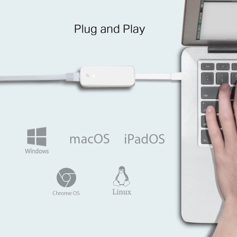 מתאם רשת מחיבור USB 3.0 Type-C לחיבור רשת TP-Link TL-UE300C Gigabit