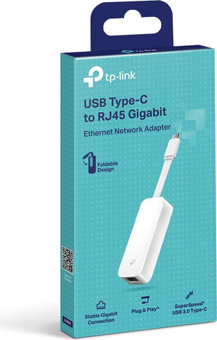 מתאם רשת מחיבור USB 3.0 Type-C לחיבור רשת TP-Link TL-UE300C Gigabit