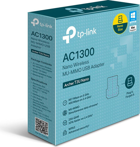 כרטיס רשת אלחוטי TP-Link AC1300 ARCHER T3U Nano