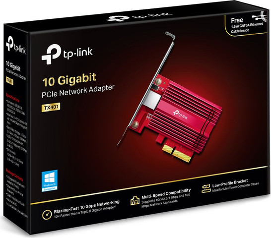 כרטיס רשת TP-Link 10 Gigabit PCIe TX401