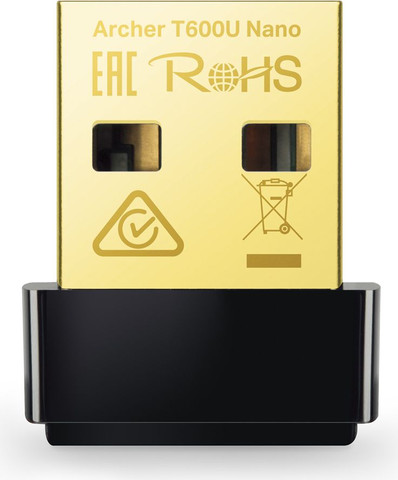 מתאם רשת אלחוטי TP-Link AC600 Wi Fi 5 Archer T600U Nano Wireless
