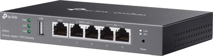 נתב TP-Link ER605 Omada VPN בגוון אפור