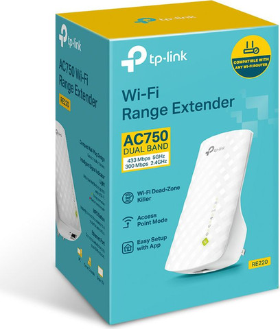 מגדיל טווח TP-Link 802.11ac AC750 Dual band 750Mbps RE220