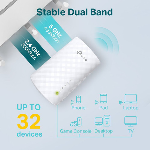 מגדיל טווח TP-Link 802.11ac AC750 Dual band 750Mbps RE220