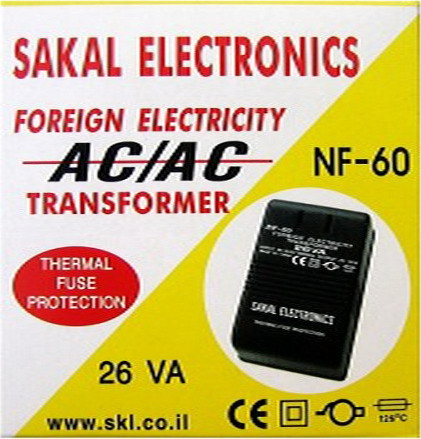 שנאי ממיר מתח SAKAL NF-60 110V-220V 26W