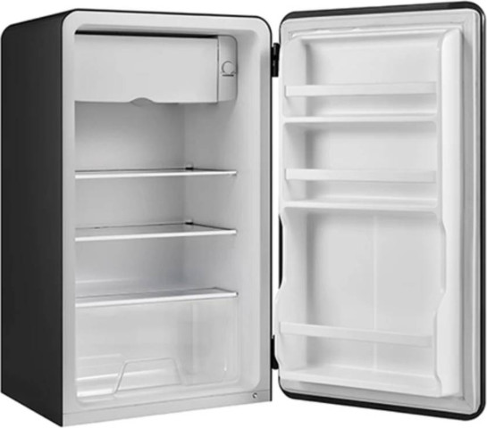מקרר משרדי בעיצוב רטרו כולל תא הקפאה - 93 ליטר Midea מידאה HS-121LN - שחור