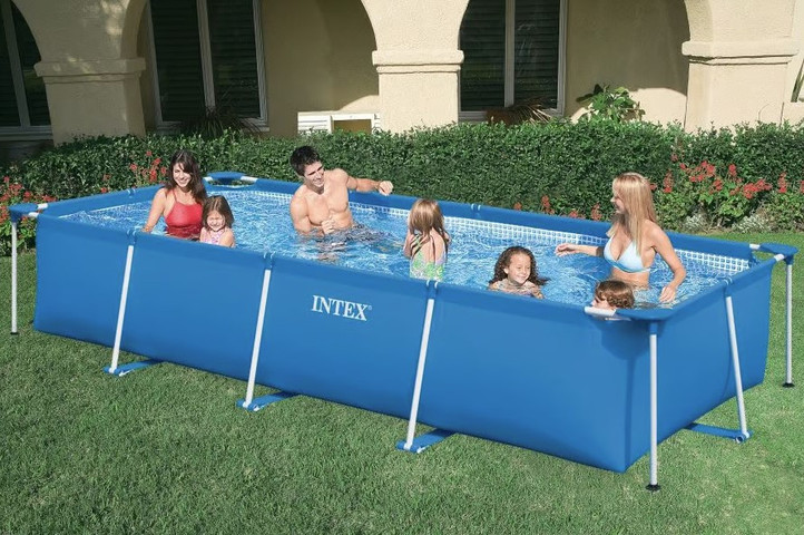 אינטקס בריכה מלבן 450/220/84 עמודים INTEX 28273
