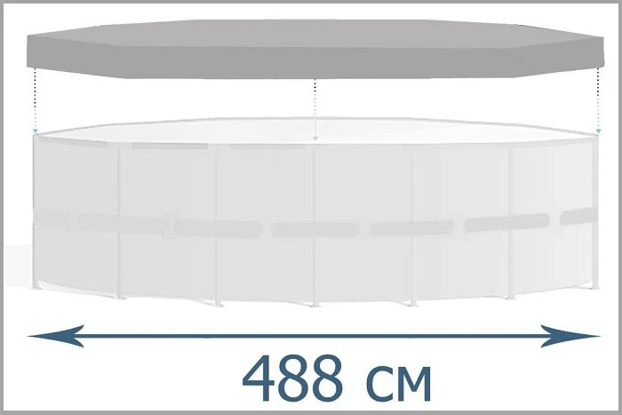 כיסוי לבריכה ביתית עגולה בקוטר 488 28040 מבית INTEX