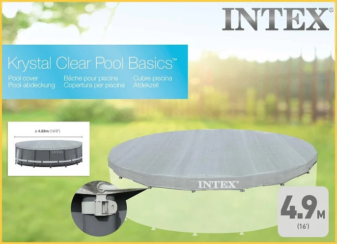 כיסוי לבריכה ביתית עגולה בקוטר 488 28040 מבית INTEX