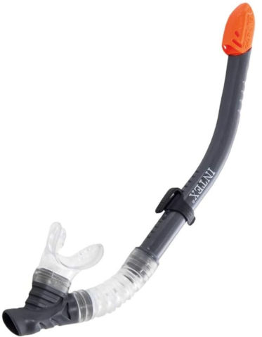 סט צלילה הכולל משקפת פוליקרובנט ושנורקל Easy-Flow - שחור