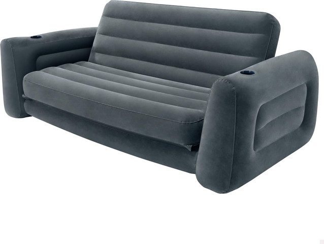 ספה מתנפחת לזוג הנפתחת למיזרון זוגי LOUNGIN AROUND דגם INTEX 66552