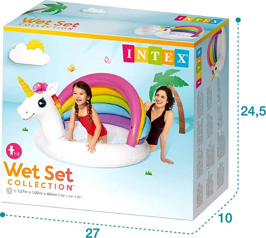 בריכת חד קרן עם גגון מתנפח דגם 57113