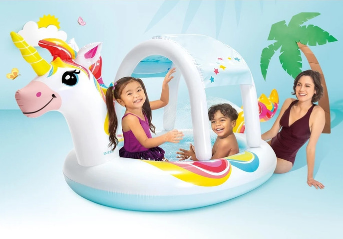 בריכת חד קרן עם גגון נתיק ומזרקת מים דגם 58435