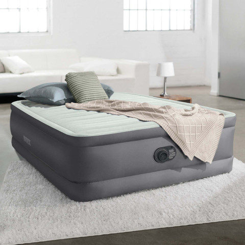 מזרון זוגי מתנפח משאבה מובנית Intex 64904 PremAire Inflatable Double Bed