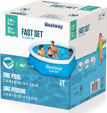בריכה מתנפחת 244X61 ס"מ 57447 - Bestway