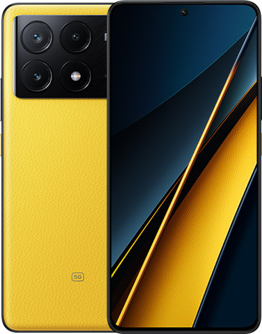 סמארטפון POCO X6 PRO 5G גרסה 8GB+256GB בצבע צהוב