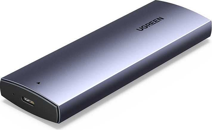 מתאם M.2 NVMe ל-USB-C במהירות 10Gbps – מארז SSD חיצוני של UGREEN אפור