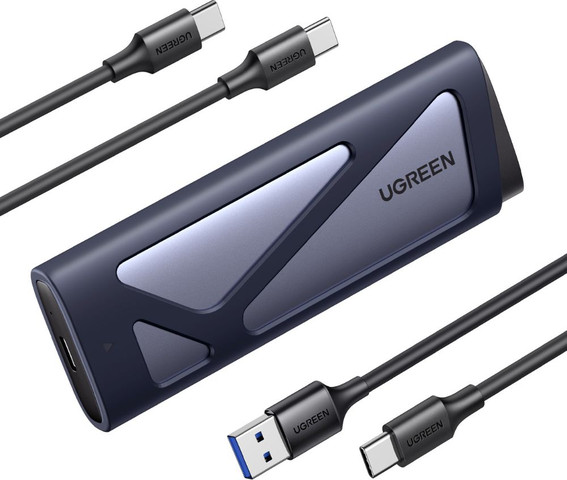 מארז UGREEN SSD M.2 NVMe/SATA 10Gbps USB-C 3.2 Gen 2 כסוף