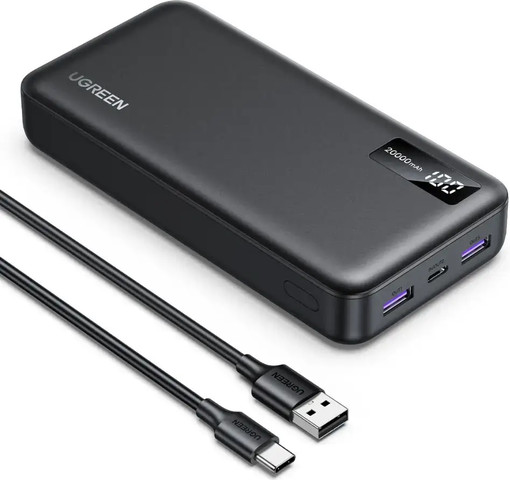 סוללת חירום UGREEN Nexode 20000mAh 20W PD שחור שחור