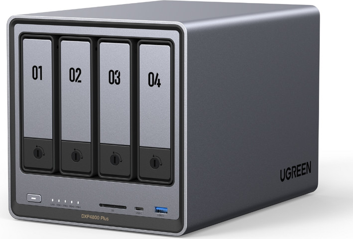 שרת אחסון חכם לעסקים UGREEN NASync DXP4800 Plus אפור
