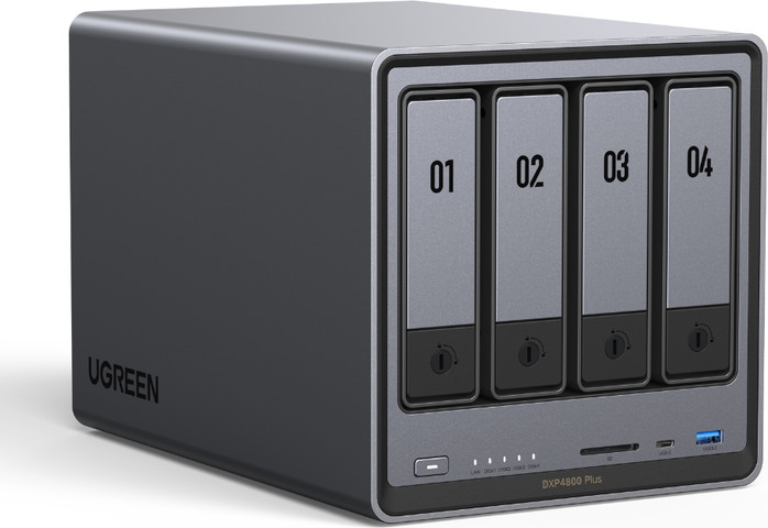 שרת אחסון חכם לעסקים UGREEN NASync DXP4800 Plus אפור