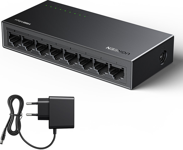 מתג רשת 8 פורטים UGREEN Network Switch RJ45 שחור