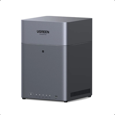שרת אחסון UGREEN NASync DH4300 Plus 4 כוננים 128TB אפור