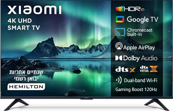 טלוויזיה חכמה 50" 4K UHD ללא שוליים Xiaomi שיאומי TV A 50 (2026) L50MB-AME