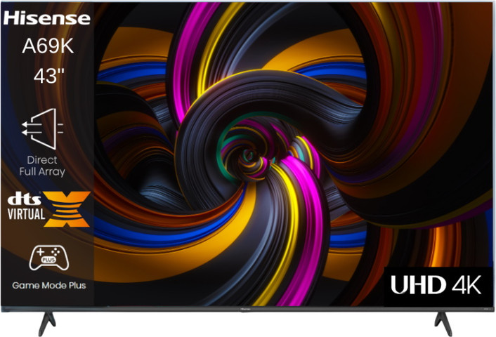 טלוויזיה חכמה 43" Hisense 4K UHD הייסנס 43A69K