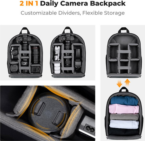 תיק גב לצילום מקצועי K F  Concept Camera Backpack 13L