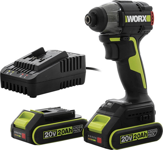מברגת אימפקט 20V וזוג סוללות 2A