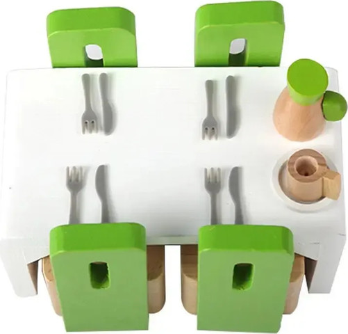 ריהוט לבית בובות - חדר אוכל - Hape