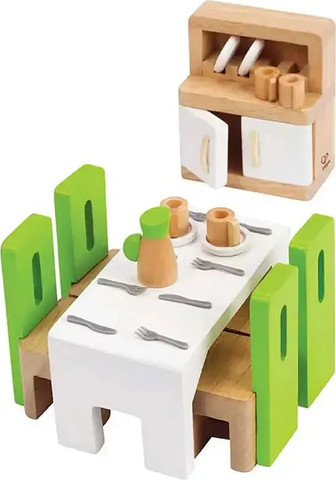 ריהוט לבית בובות - חדר אוכל - Hape