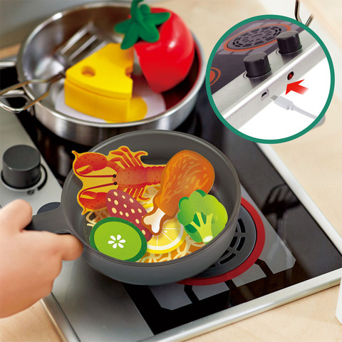 מטבח גדול עם כיריים אוויר וחשמל - Hape