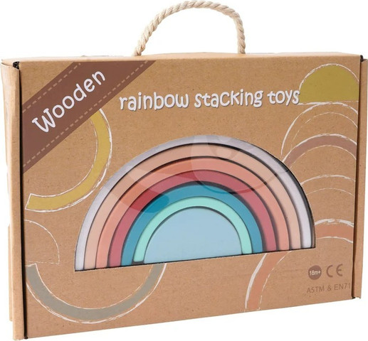 משחק 7 קשתות עץ צבעוניות - Linda Toys