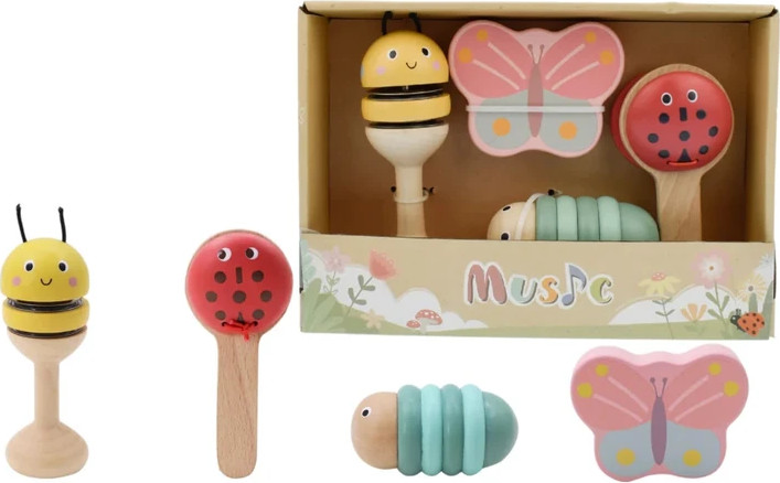 כלי נגינה מעץ חיות - Linda Toys