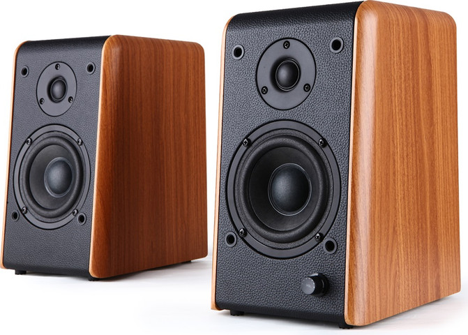 זוג רמקולים מדף Microlab B77 18x2W RMS BT+AUX עץ עץ