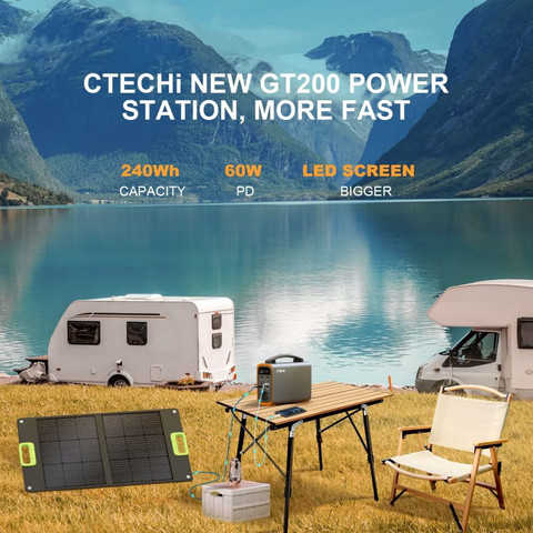 תחנת כוח ניידת סוללה עמידה JustNow LFP 200W 240Wh גאסט נאו GT200