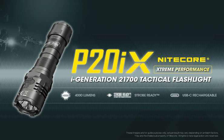 פנס ידני 4000 לומנס נטען Nitecore נייטקור P20iX