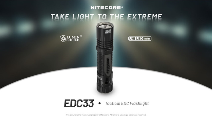 פנס ידני 4000 לומנס נטען Nitecore נייטקור EDC33